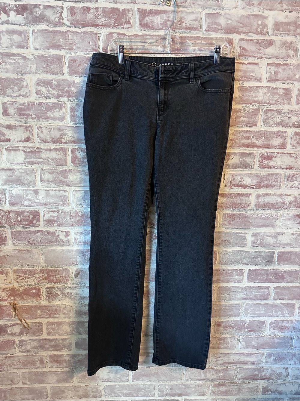 LC Lauren Conrad Black Straight-Leg Jeans